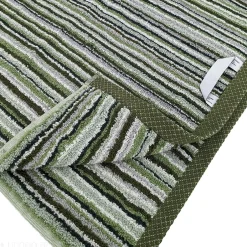 Linnea Drap de bain coton 500g/m2 collection PURE STRIPES II Vert