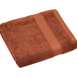 Linnea Drap de bain coton 550g/m2 95x140 cm NAÏA orange Argile