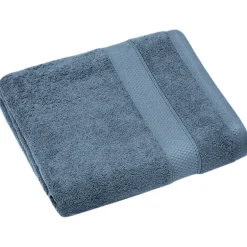 Linnea Drap de bain coton 550g/m2 95x140 cm collection NAÏA bleu Orage