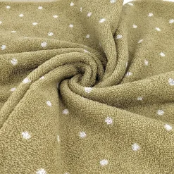 Linnea Drap de bain en coton 100x150 cm collection EFFICIENT DOTS vert olive