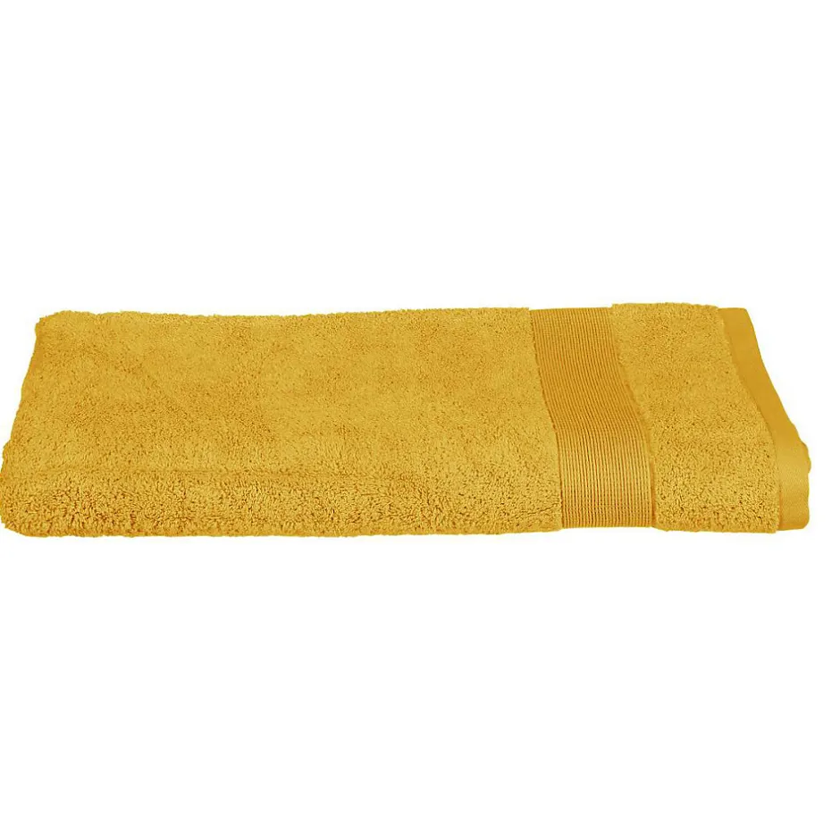 Atmosphera Créateur D'Intérieur Drap de bain Essentiel - coton 450 gr/m² - jaune moutarde 100x150 cm - Atmosphera* Serviette De Toilette