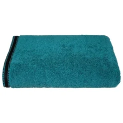Atmosphera Créateur D'Intérieur Drap de bain Joia - coton 550 gr/m² - bleu canard 100x150 cm - Atmosphera* Serviette De Toilette