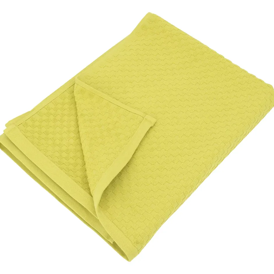 Linnea Drap de bain éponge coton 100x170 cm coton DAMA vert chartreuse
