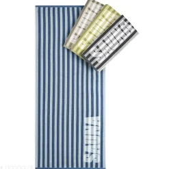 Linnea Drap de bain 85x200 cm collection SAUNA EFFICIENCE majuscule gris* Serviette De Bain
