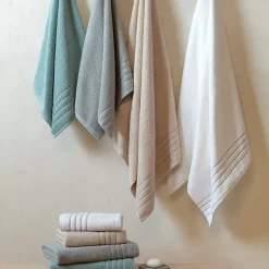 Linnea Drap de bain 100x150 cm coton 500 g/m² CHARM Ivoire