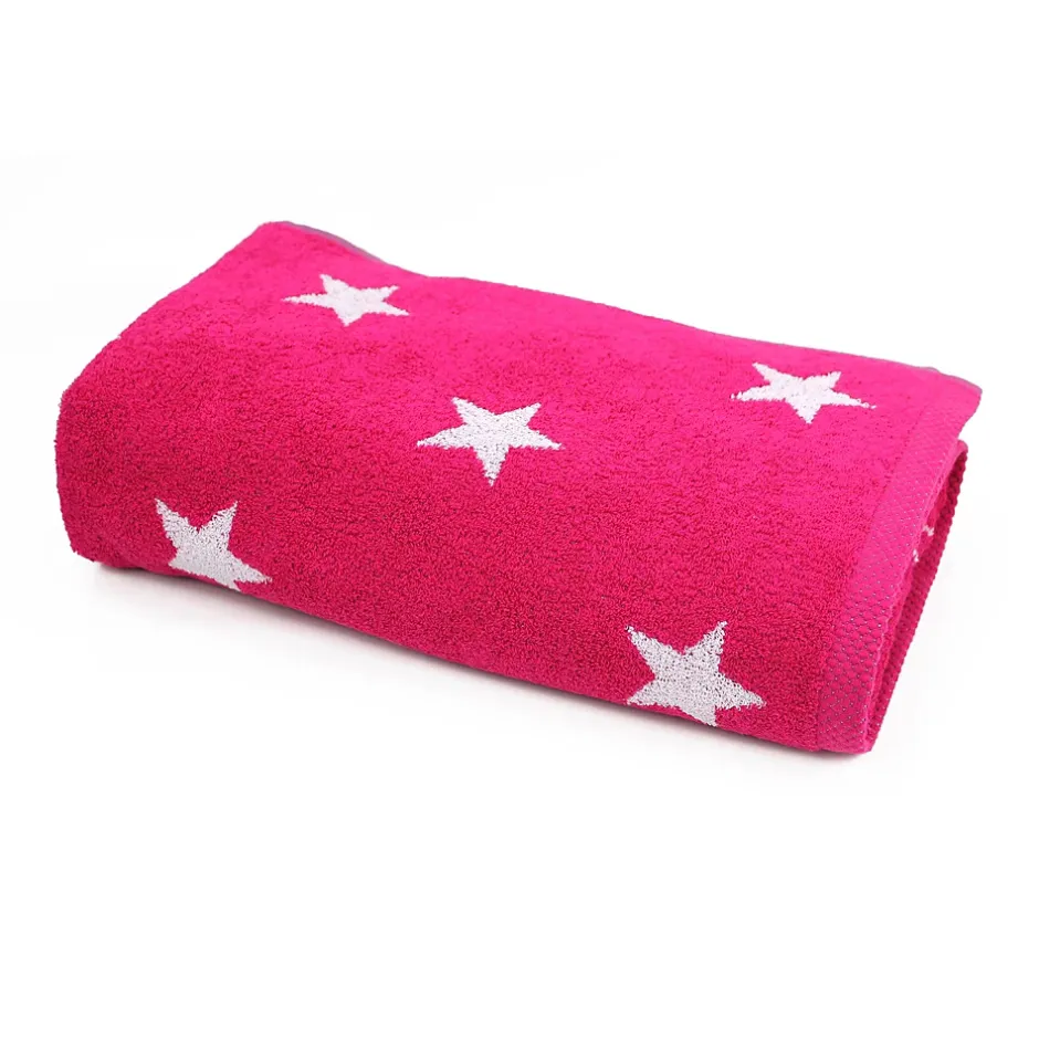 Linnea Drap de bain 85x200 cm coton 480g/m2 STARS Rose* Serviette De Bain
