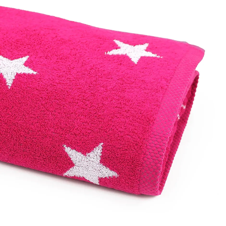 Linnea Drap de bain 85x200 cm coton 480g/m2 STARS Rose* Serviette De Bain