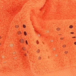 Linnea Drap de bain 100x150 cm coton 550g/m2 PURE POINTS Orange Butane* Serviette De Bain