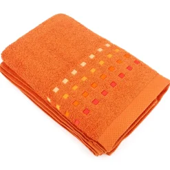 Linnea Drap de bain 100x150 cm coton 550g/m2 PURE PRIMAVERA Orange Butane* Serviette De Bain