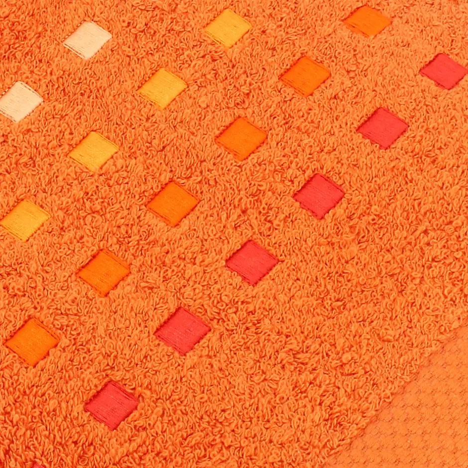 Linnea Drap de bain 100x150 cm coton 550g/m2 PURE PRIMAVERA Orange Butane* Serviette De Bain
