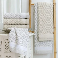 Linnea Drap de bain 100x150 cm LINEN blanc
