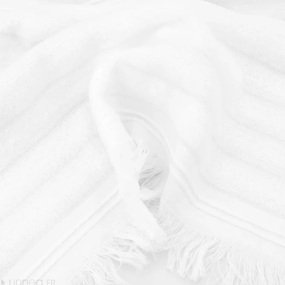Linnea Drap de bain 100x150 cm NATURAL STRIPES blanc