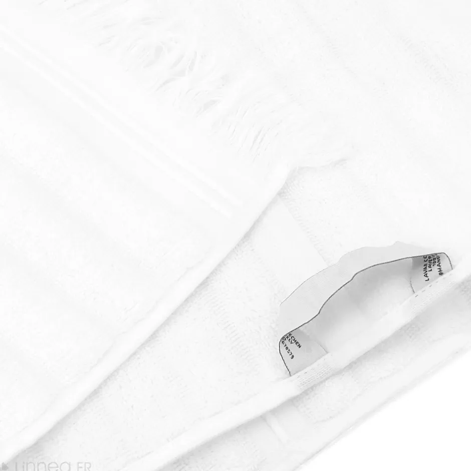 Linnea Drap de bain 100x150 cm NATURAL STRIPES blanc