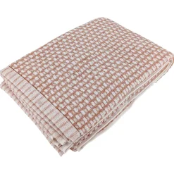 Linnea Drap de bain 100x150 cm pur coton motifs quadrillés collection GLOW marron* Serviette De Bain