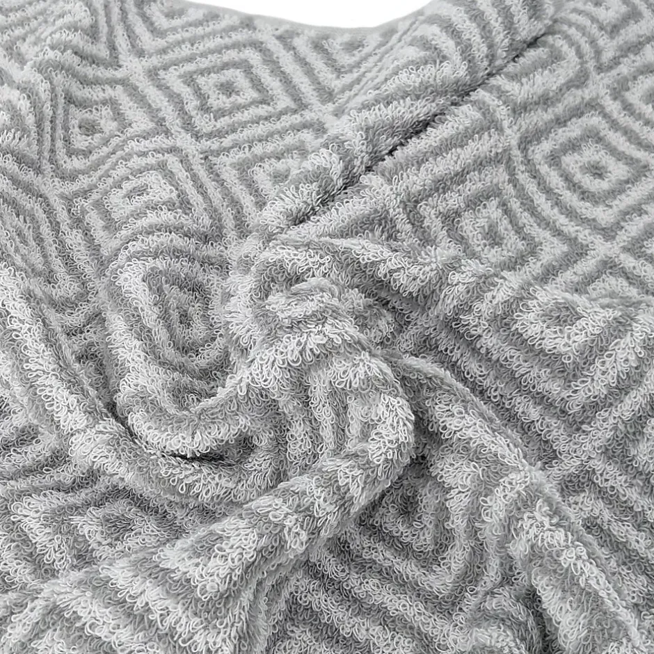 Linnea Drap de bain 100x150 cm SYMETRIE coton Gris Losanges* Serviette De Bain