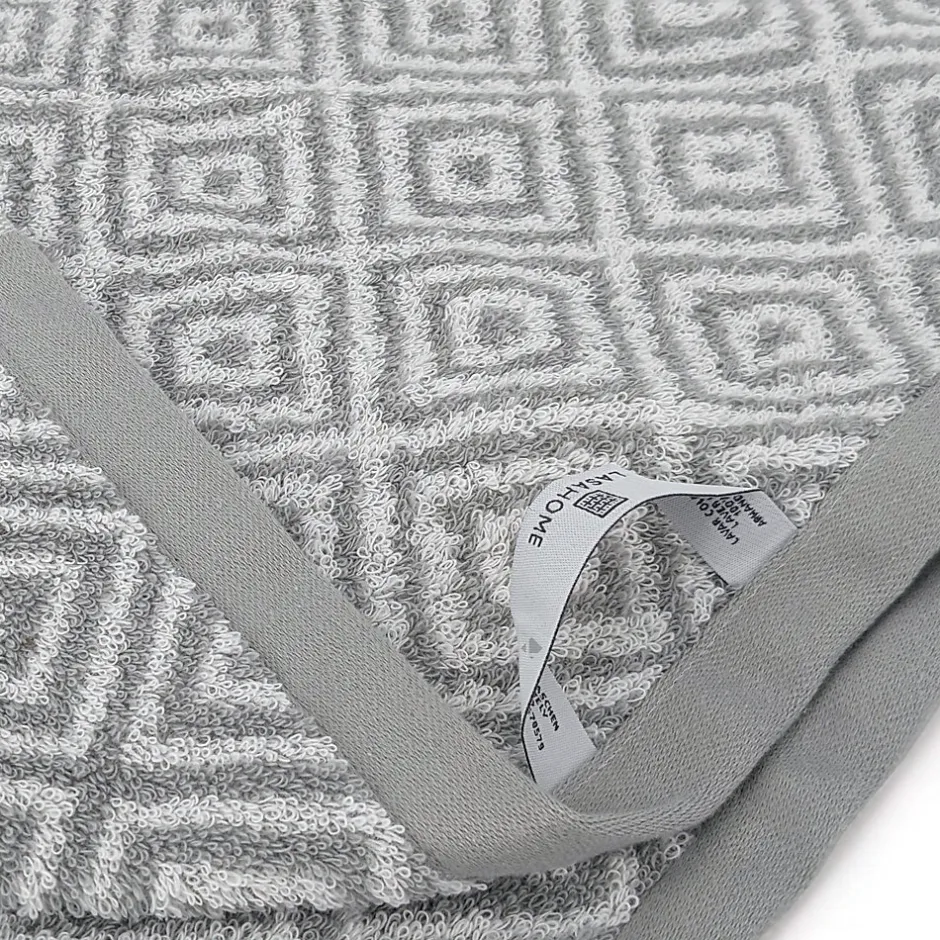 Linnea Drap de bain 100x150 cm SYMETRIE coton Gris Losanges* Serviette De Bain