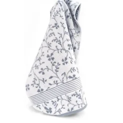 Linnea Drap de bain 100x150 cm VINTAGE FLORAL Gris 550g/m2* Serviette De Bain