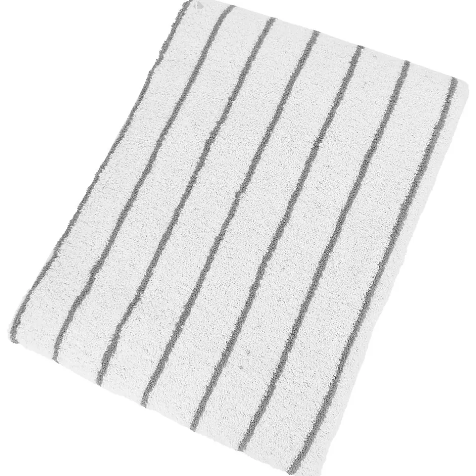 Linnea Drap de douche coton 70x140cm PURE LIGHT à rayures gris* Serviette De Bain