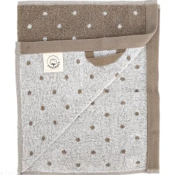 Linnea Drap de douche en coton 70X140 cm collection EFFICIENT DOTS marron roble