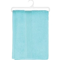 Atmosphera Créateur D'Intérieur Drap de douche Essentiel - coton 450 gr/m² - bleu aqua 70x130 cm - Atmosphera* Serviette De Toilette