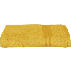 Atmosphera Créateur D'Intérieur Drap de douche Essentiel - coton 450 gr/m² - jaune moutarde 70x130 cm - Atmosphera