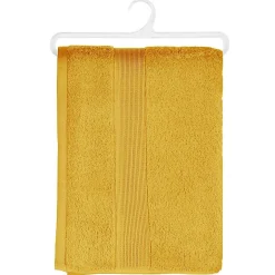 Atmosphera Créateur D'Intérieur Drap de douche Essentiel - coton 450 gr/m² - jaune moutarde 70x130 cm - Atmosphera