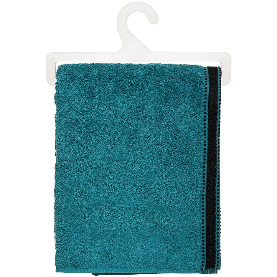 Atmosphera Créateur D'Intérieur Drap de douche Joia - coton 550 gr/m² - bleu canard 70x130 cm - Atmosphera* Serviette De Toilette