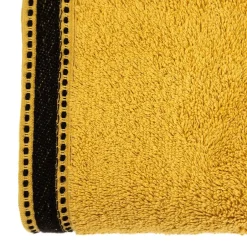 Atmosphera Créateur D'Intérieur Drap de douche Joia - coton 550 gr/m² - jaune moutarde 70x130 cm - Atmosphera* Serviette De Toilette