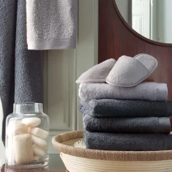 Linnea Drap de douche 70x140 cm coton peigné ALBA argent