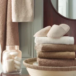 Linnea Drap de douche 70x140 cm coton peigné ALBA taupe* Serviette De Bain