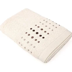 Linnea Drap de douche 70x140 cm coton 550g/m2 PURE POINTS Beige* Serviette De Bain