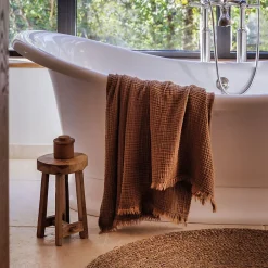 Linnea Drap de douche 70x130 cm et serviette 50x90 cm KEA mousseline de coton blanc neige* Serviette De Bain