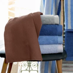 Linnea Drap de douche 70x140 cm nid d'abeille PURE WAFFLE 300 g/m² marron