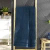 Douceur D'Intérieur Drap de Douche 70x130 cm Éponge Unie Tendresse Saphir 600g/m²