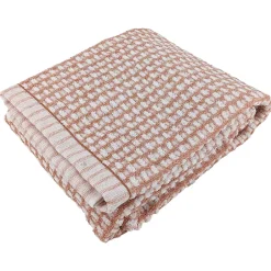 Linnea Drap de douche 70x140 cm pur coton motifs quadrillés collection GLOW marron* Serviette De Bain