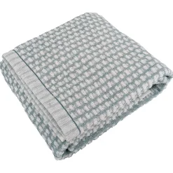 Linnea Drap de douche 70x140 cm pur coton motifs quadrillés collection GLOW vert* Serviette De Bain