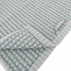 Linnea Drap de douche 70x140 cm pur coton motifs quadrillés collection GLOW vert* Serviette De Bain