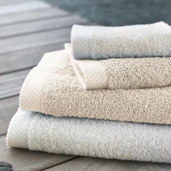 Linnea Drap de douche 70x140 cm PURE Ivoire 550g/m2