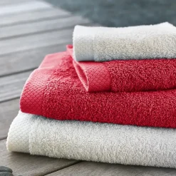 Linnea Drap de douche 70x140 cm PURE Rouge 550g/m2* Serviette De Bain