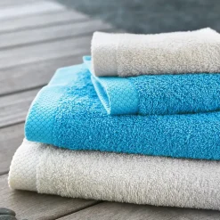 Linnea Drap de douche 70x180 cm PURE Bleu Océan 550g/m2