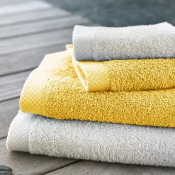 Linnea Drap de douche 70x140 cm PURE Jaune 550g/m2* Serviette De Bain