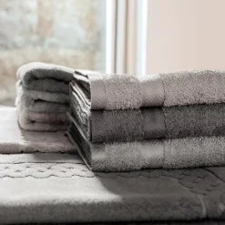 Linnea Drap de douche 70x140 cm ROYAL CRESENT Gris Souris 650g/m2* Serviette De Bain