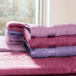 Linnea Drap de douche 70x140 cm ROYAL CRESENT Rose Vin 650g/m2* Serviette De Bain