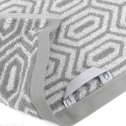 Linnea Drap de douche 70x140 cm SYMETRIE coton Gris Alvéoles* Serviette De Bain