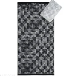 Linnea Drap de douche 70x140 cm SYMETRIE coton Gris Alvéoles* Serviette De Bain