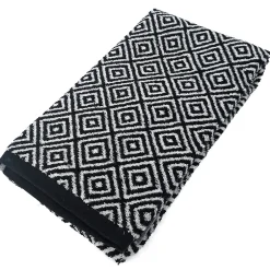 Linnea Drap de douche 70x140 cm SYMETRIE coton Noir Losanges