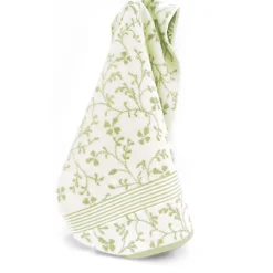 Linnea Drap de douche 70x140 cm VINTAGE FLORAL Vert 550g/m2* Serviette De Bain