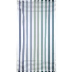 Linnea Drap de plage à rayures 100x180 cm pur coton collection BARBAGIA bleu
