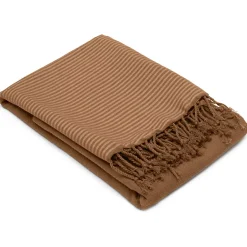 Linnea Drap de plage NID D'ABEILLE 100x200 cm coton 230 g/m² marron Cognac* Serviette De Bain