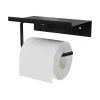 GoodHome Dérouleur de papier toilette Kina Noir